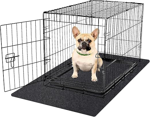 Kennel Pad Dog Crate Mat Liner, 48" x 29" - 1 Pack | Waterproof, Non-Slip, Washable Puppy Pee Pad for Kennel Training - Under Pet Cage to Protect Floors, Thin Cut to Fit Design
