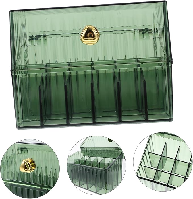 Portable Makeup Organizer Lipstick Holder Cosmetic Storage Box Pet Material Desktop Lipstick Rack