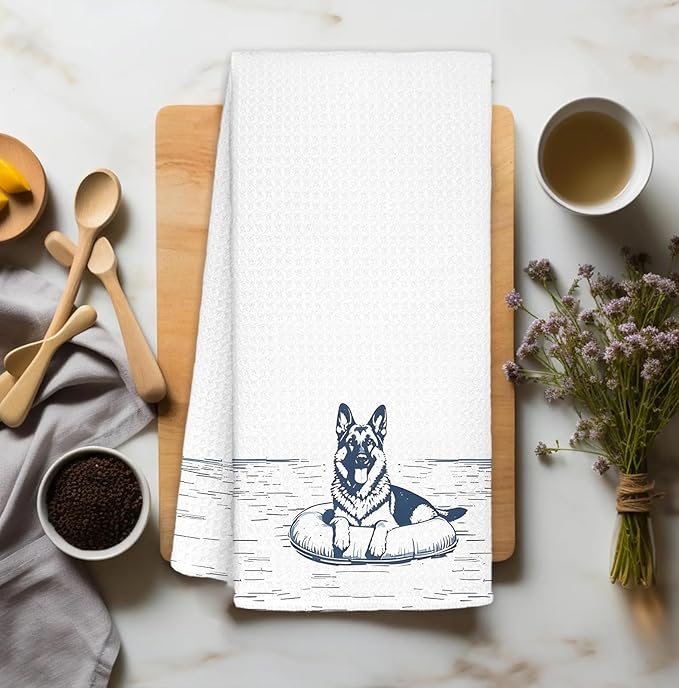 Golden Retriever Lake House Decor Dish Towels,Lake House Gifts,16x24 Inch,Funny Lake Dog Kitchen Towels Decorative,Dog Lover Mom Gifts Hand Towels Drying Cloth for Kitchen Bathroom Decor