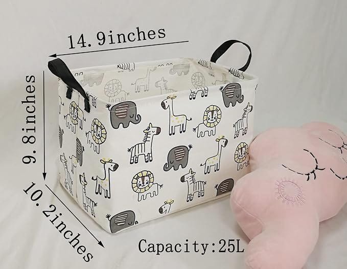 MAIZMZ Gift Storage Basket Collapsible Nursery hamper Organizer Bin Waterproof Toy Box for Organizing Home/Dorm/Kitchen/Pet/Office/Closet/Shelf/Room decor