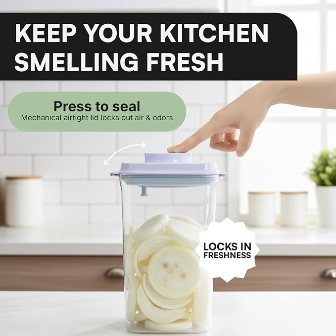 Bop Top Airtight Food Storage Containers | Pop-Top Lid | 16.5 Cups / 135 Oz | kitchen canister set, for flour, sugar, snacks, pasta, baking
