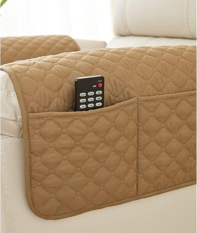 XMAYODS 3 Pcs Recliner Covers Sherpa Arm Covers for Recliner Chair with Storage Pockets Headrest Cover for Recliner Chair Armchair Slipcovers for Sofa Recliner Protector (Color : #4)