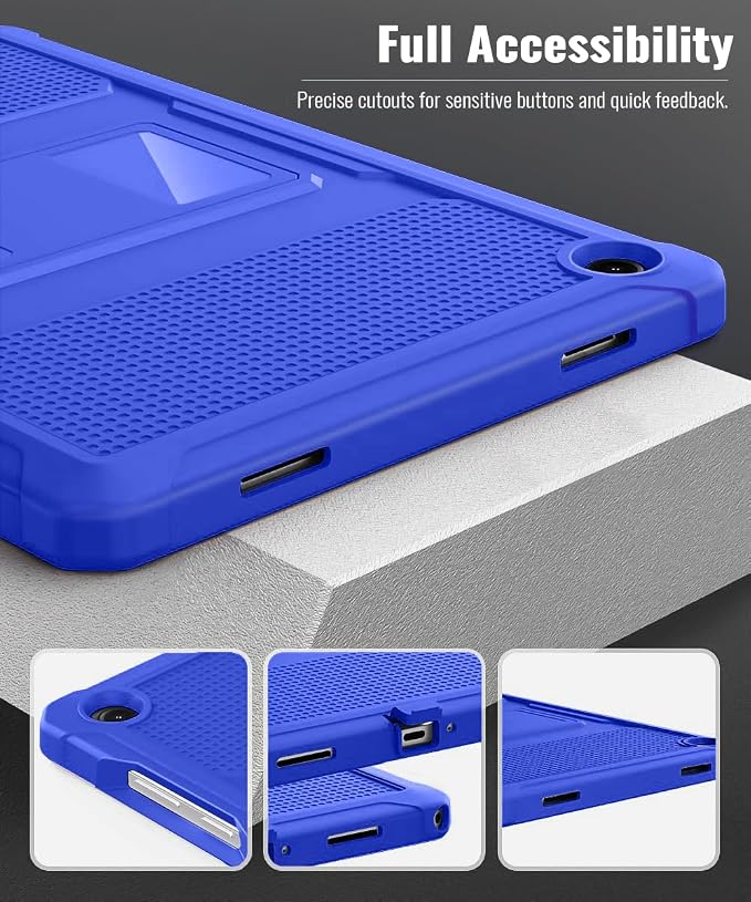 MoKo Shockproof Case Fit Samsung Galaxy Tab A11+ Plus/ A9+ 11 Inch | Full Body Rugged Stand Back Cover with Built-in Screen Protector for Galaxy Tab A11+/ A9+ Tablet, Klein Blue