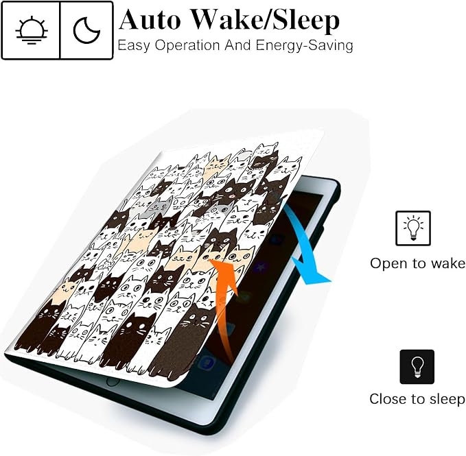 for Microsoft Surface Pro 8-13" 2021 Tablet Case,Auto Wake/Sleep,Adjustable Stand Protective Cover - Cute Cat Pattern