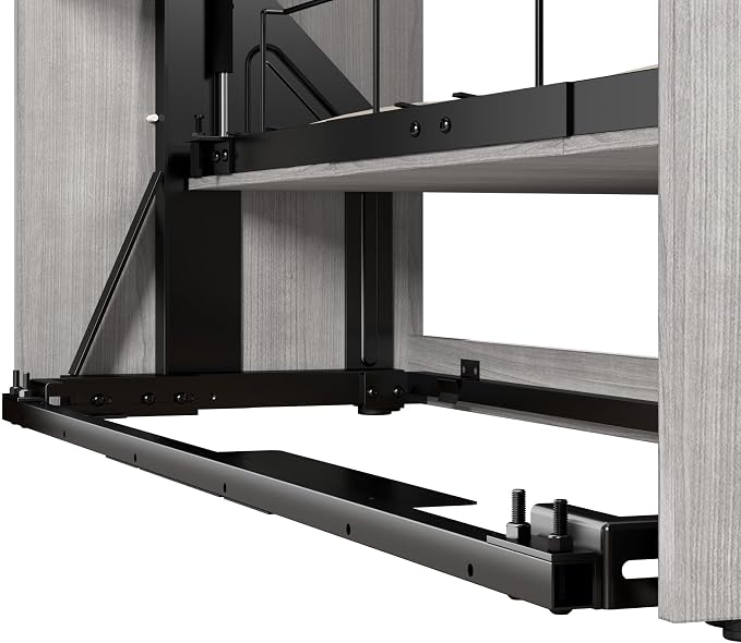 Bestar Queen Murphy Bed & Closet Organizer, Platinum Gray, Claremont, 105W | Closet Organizers; for guest room or multipurpose space; 10-year warranty
