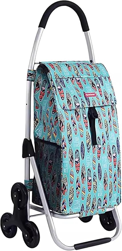 Shopping Carts for Groceries Rolling Utility Cart, Waterproof Removable Canvas Bag for Laundry Grocery, Shopping, Baggage, Picnic(D)