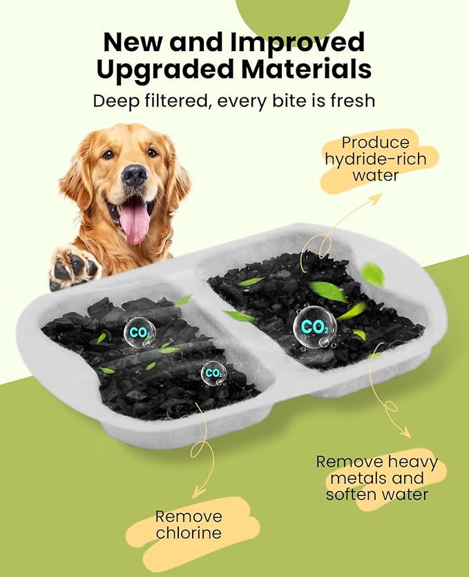 oneisall Replacement 8 Set Filters for PWF-002 7L Dog Water Fountain
