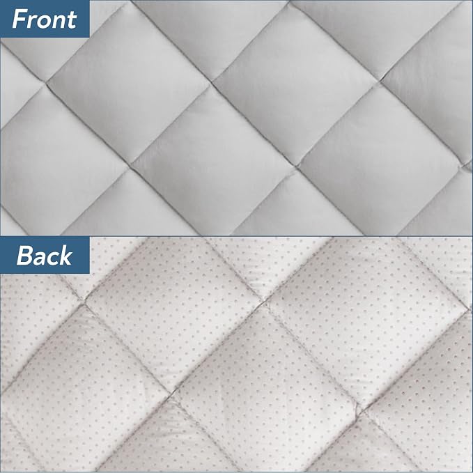 Dog Crate Pad 2 Pack, Soft Dog Crate Mat with Anti-Slip Bottom, Grey | Fits 24 Inch Crate, Machine Washable, Kennel Pad, 24” x 18”