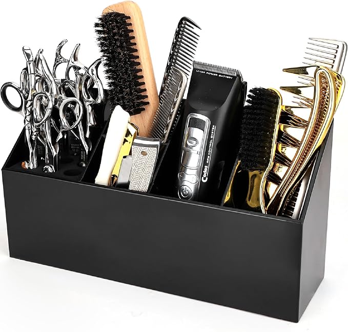 Scissor Holder Barber Station Organizer, for Barbershop and Home Organization, Salon Essentials for Hair Stylists，Can Store Shear, Combs, Razors, Brushes...