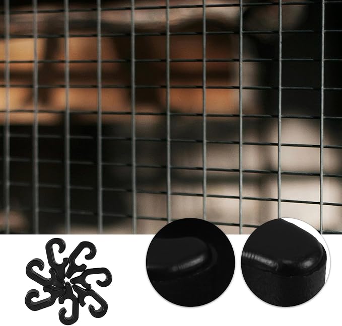 Baluue 40pcs Black Plastic Door Cage Latches for Pet Crates with Compact and Versatile Design, Wire Cage Buckle Clips Fasteners Suitable for Animal Enclosure and Storage Organization