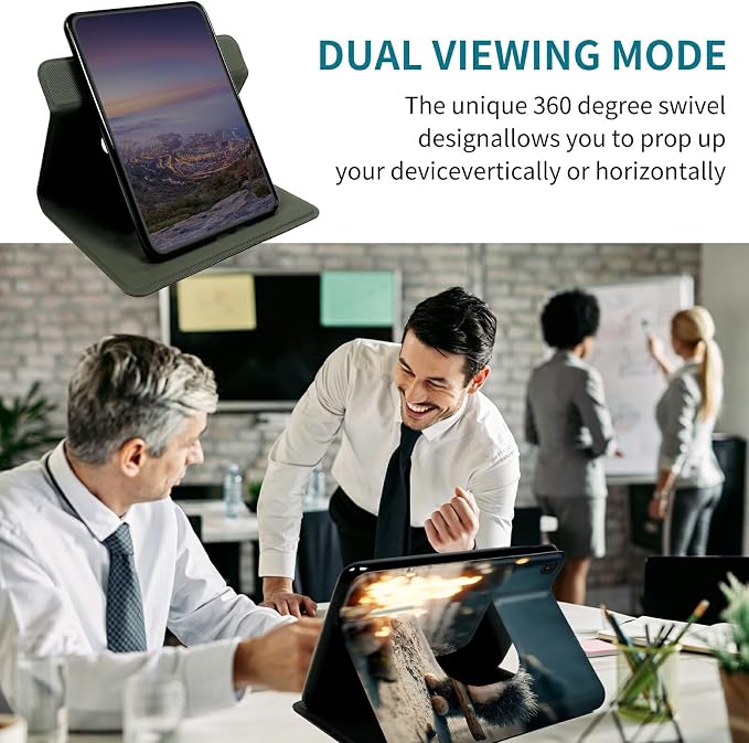 Case for Samsung Galaxy Tab A7 10.4" 2022/2020, 360 Degree Rotating Stand with Multi-Angle Vertical & Horizontal Viewing Shockproof Protective Shell for Women Men, Flame Pet