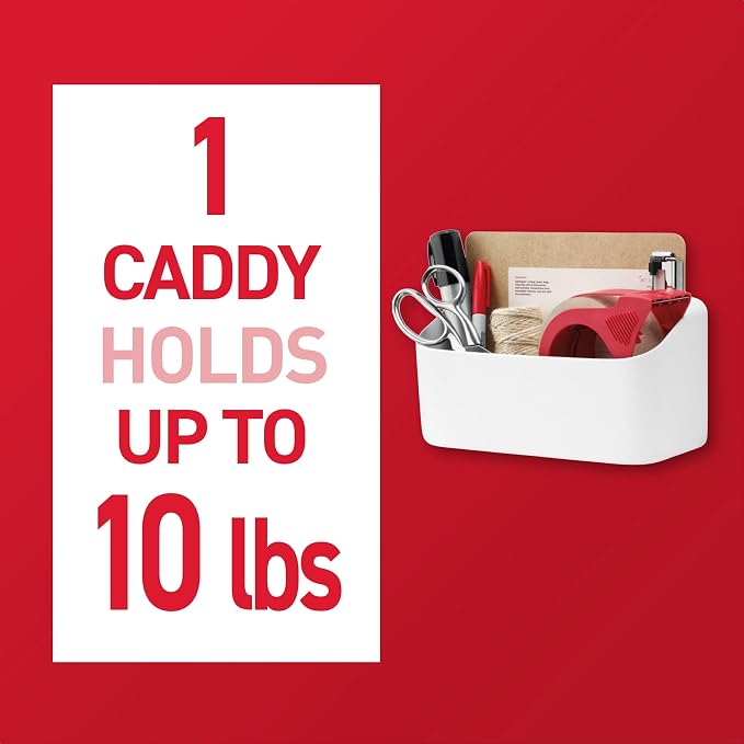 Command Pet Collection Organizing Caddy, 1 Caddy, 4 Large Strips | Command Strips Wall caddy, Tool Free Adhesive Organizer For Cleaning Supplies, Closets, Pantry, Home, And Office
