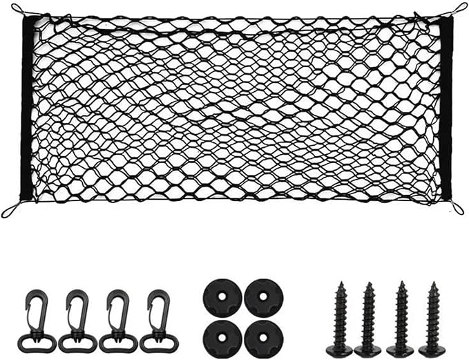 Car Nets Car Trunk Net For Hyundai For Tucson NX4 2020 2021 2022 2023 2024 Trunk Double Layer Net Luggage Elastic Storage Cargo Net (40cm x 110cm)