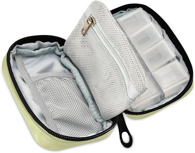 Naanle 7 Day Pill Case Bag - Portable Weekly Pill Organizer with Zipper, Compact Size for Vitamin Supplement Holder