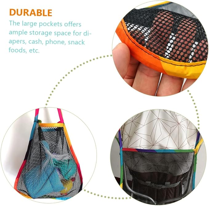 LIOOBO 2sets 6pcs Stroller Organizer Bag Hanging Storage Bags for Diapers and Mesh Design for Easy Access Sturdy and Efficient Stroller Accessories 6pcs*2