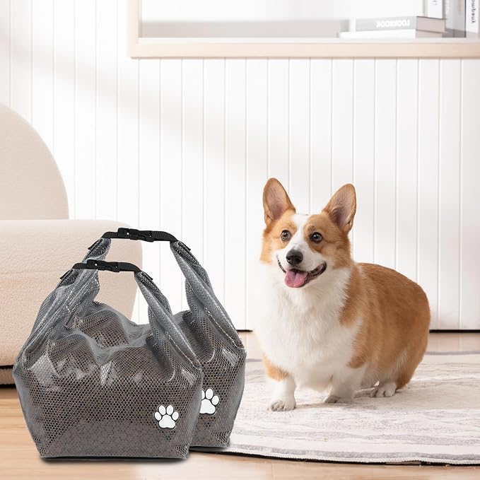 Travel Dog Food Container Set of 2,Large Capacity Pet Food Storage Bag,Reusable Dog Food Storage Container 3.3lb/5.7lb,Pet Safe,Foldable,Is Easy to Use,Plastic is Durable and Water Proof