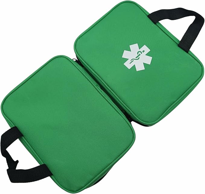 First Aid Bag Empty Emergency Medical Pouch First Responder Storage Compact Survival Medicine Bags for Sport Outdoors Car Office Pet Dog Cat (Green QZ)