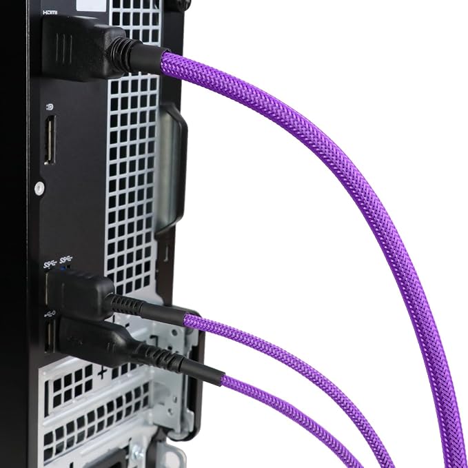 Heyiarbeit 10m/32.8ft PET Expandable Braid Cable Sleeving Flexible Wire Mesh Sleeve Purple 10mm