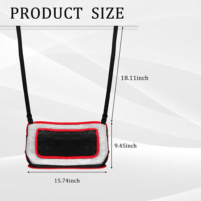 Car Purse Holder Between Seats Back, Car Net Pocket Handbag Holder Between Front Seats, Storage Organizer Mesh Bag for Handbag Purse, Barrier of Backseat Pet Kids/Women and Men(Red)