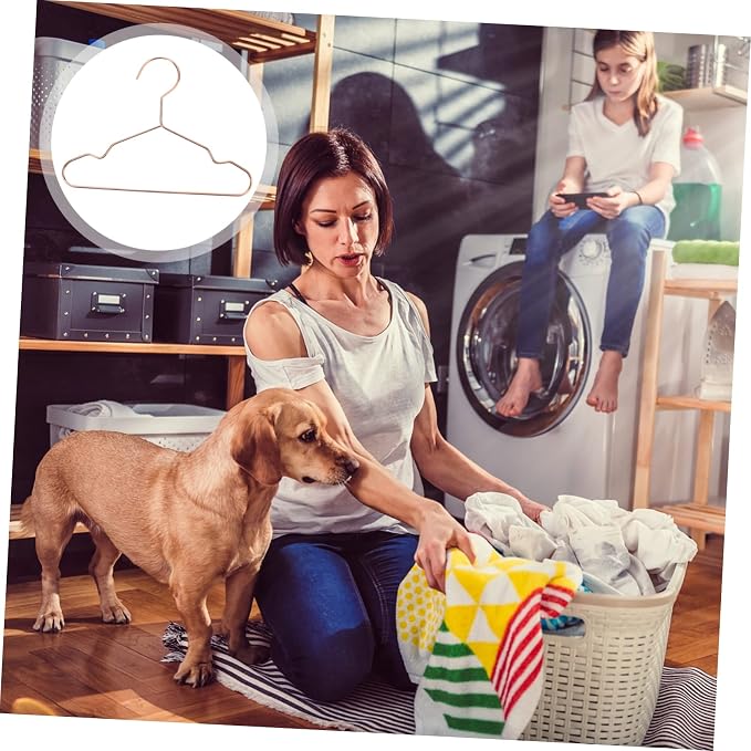 Abaodam 3Pcs Dog Clothes Hangers Sturdy Iron Pet Garment Storage Organizer for Home Pet Shop Use Durable Design for Keeping Apparel Neat Tidy