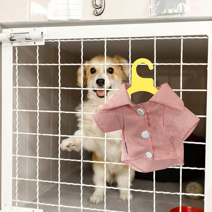 Hemobllo 10pcs Plastic Pet Clothing Hanger Anti-Skid Small Yellow | Practical Portable Organizer, Not Easy to Deform, for Hanging Pet Clothing and Outfits Indoors