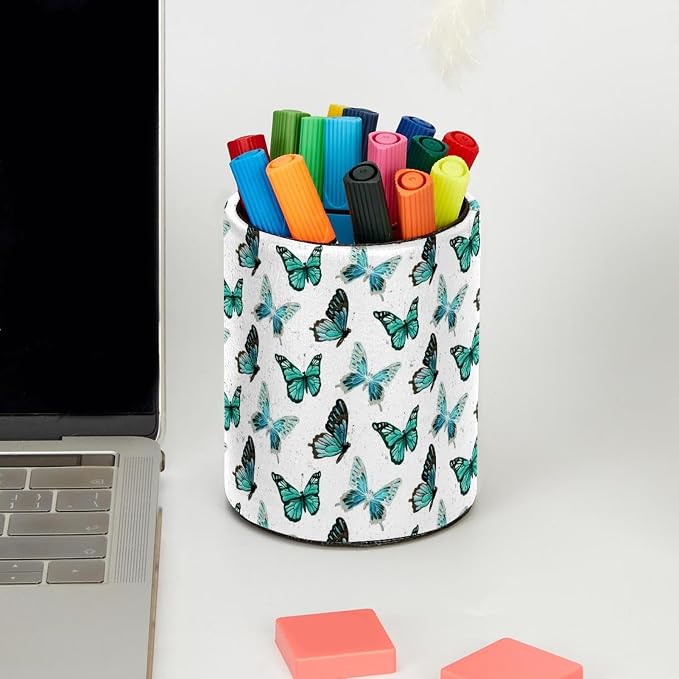 Butterfly Retro Pen Holder Cup for Desk, Pencil Cup Holder for Desk Office Pen Organizer