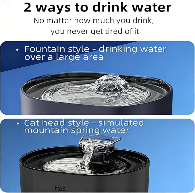 Cat Fountains for Drinking,74Oz/2.2L Pet Cat Water Fountain, Corded Automatic Water Dispenser for Cats Dog,Pet Dog Water Bowl Dispenser with Quiet Pump for Indoor