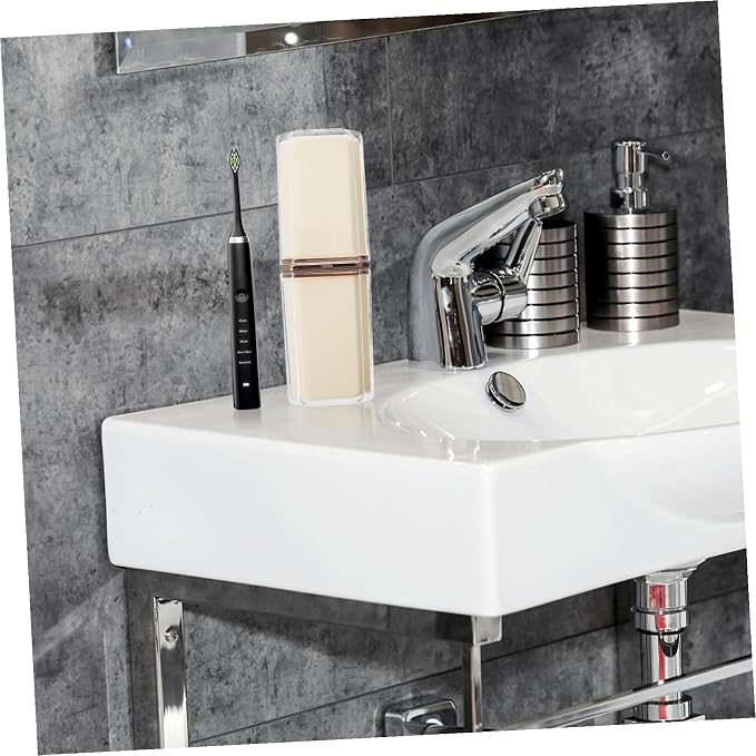 PartyKindom Multi-function Travel Toothbrush Storage Cup Holder Organizer Kit Leakproof for Women Men