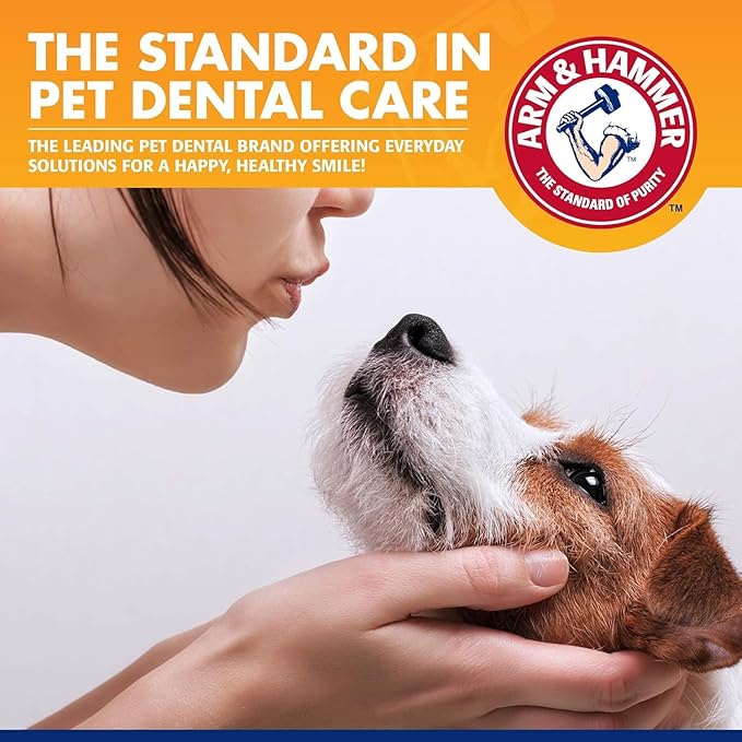 Arm & Hammer for Pets Tartar Control Dog Dental Care Kit, Dog Toothpaste Kit with Toothbrush and Finger Brush for Oral Hygiene and Fresh Breath Care, Banana Mint Flavor, 2.5 oz, 3-Piece Kit - 2 Pack