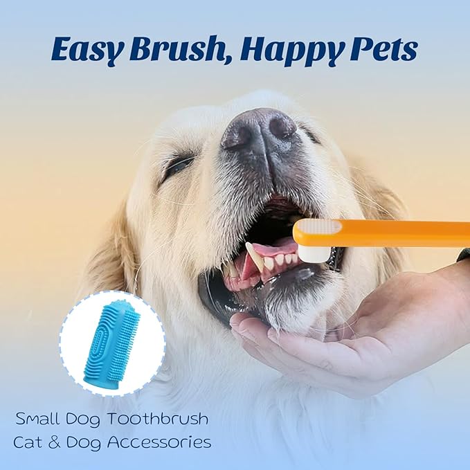 Dog Toothpaste with Toothbrush Kit - Coconut Chicken Flavor Pet Dental Care, Plaque Tartar Remover, Fresh Breath, Easy Brushing No Resistance for Dogs Cats, 2.1oz