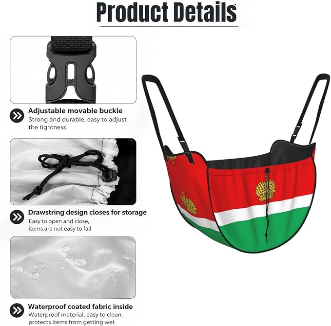 Flag of Kaluga Car Seat Organizer-Backseat Storage Bag for Travel | Waterproof Durable. Holds Snacks Gear Essentials. Fits Most Cars.