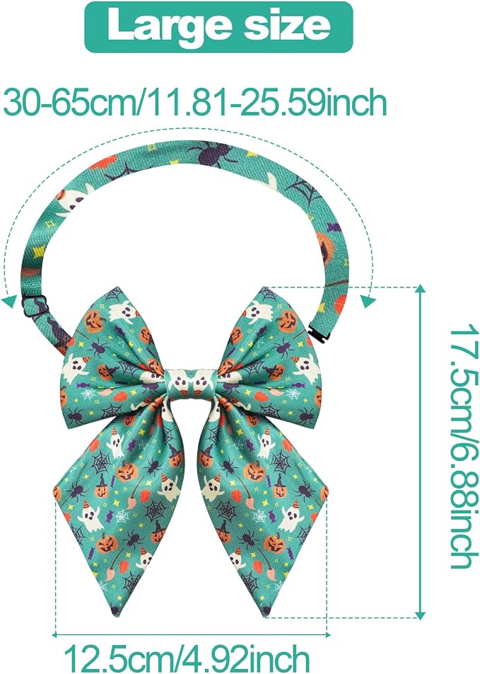 PET SHOW 10 Pack Halloween Sailor Dog Bowties for Large Dogs