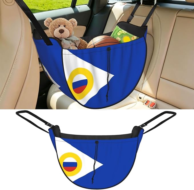 Flag of Chukotka Car Seat Organizer-Backseat Storage Bag for Travel | Waterproof Durable. Holds Snacks Gear Essentials. Fits Most Cars.
