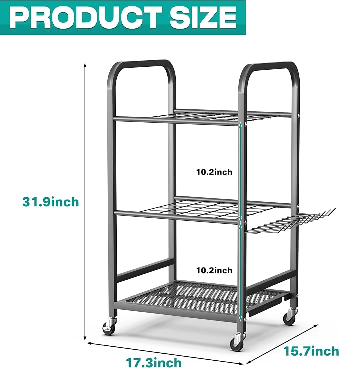 EVERHANGER Garden Tool Organizer and Storage, Yard Tool Stand | Garage Tool Rack Organization for Indoor/Outdoor Use