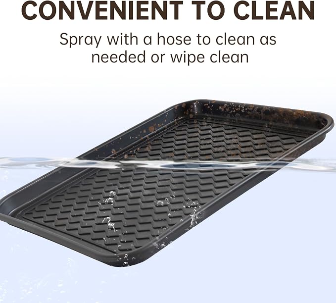 Boot Tray for Entryway, 9 Pack Waterproof Shoe Trays for Indoor Outdoor Use 20"x15" Durable Shoe Mat with Raised Edge, Non-Slip Tray for Boots, Pets, Garden & Muddy Shoes
