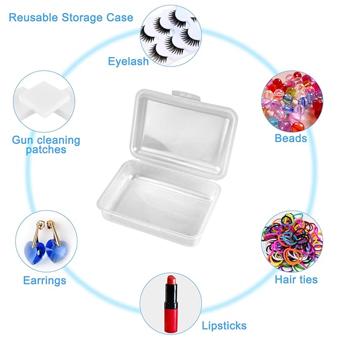 400 Pcs 6 Inch Long Cotton Swabs with Storage Box - 100% Natural Cotton Buds with Bamboo Sticks - Non Sterile Cotton Tipped Applicators for Dog Ear & Gun Cleaning, Makeup Remover