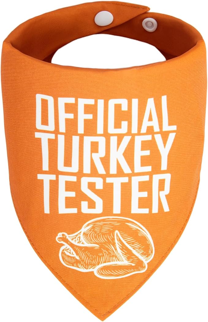 Turkey Tester Dog Bandana Thanksgiving Costume for 7-30lbs Pets