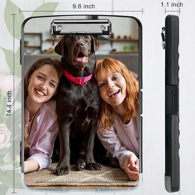 Customized A4 Clipboard with Storage Pen Holder, Clipboards Organizer Nursing Clipboard Foldable File Folder Plastic Clipboard Folio Clip Board for Office Students Classroom Doctor