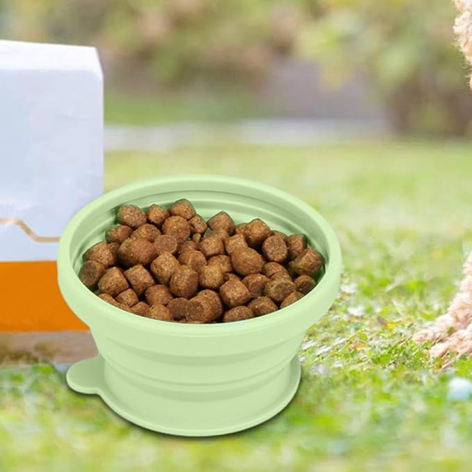 Dog Water Bowl - Portable Pet Dish, Food Storage, Travel Feeding Accessory | Pet Travel Bowl - On The Go Feeding for Dogs | Lightweight Fabric, Water Container, Food Storage Pouch for Trips