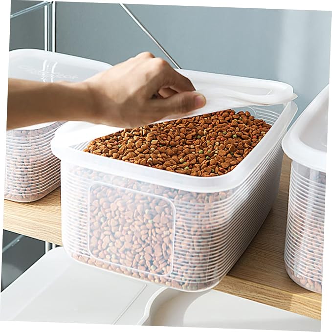 BESPORTBLE Multi-purpose Airtight Pet Food Storage Container Capacity Transparent Design Moisture Dog and Cat Food Organizer for Dry and Snacks