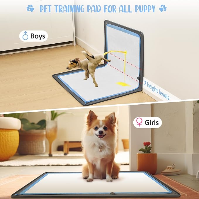 Colingmill Silicone Pee Pad Holder, 24" x 35", High Edge Leakproof Training | Fits Disposable & Washable Pads, High Edges Prevent Leaks, Floor Protection, Easy-clean Silicone, for Puppy Potty Training
