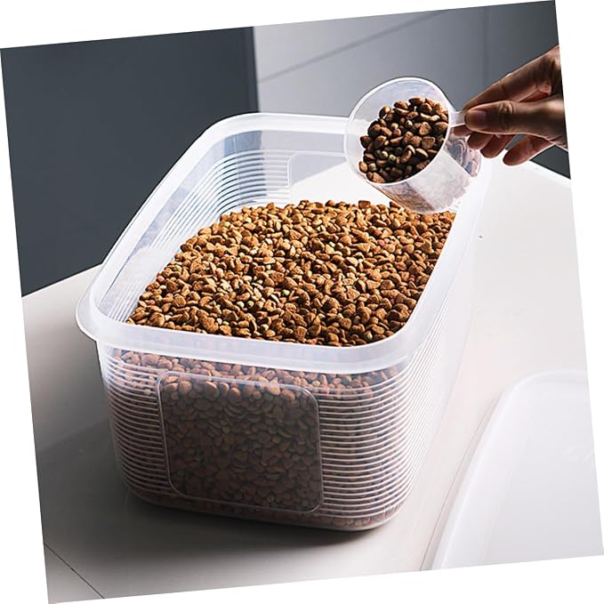 BESPORTBLE Multi-purpose Airtight Pet Food Storage Container Capacity Transparent Design Moisture Dog and Cat Food Organizer for Dry and Snacks
