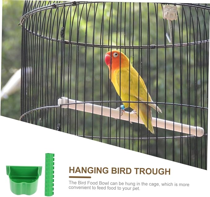 KALLORY 15pcs Bird Food Holder and Parrot Feeding Bowls Set with Water Feeder Portable Bird Cage Food Bowls for Flower-Shaped Water Dish and Parakeets
