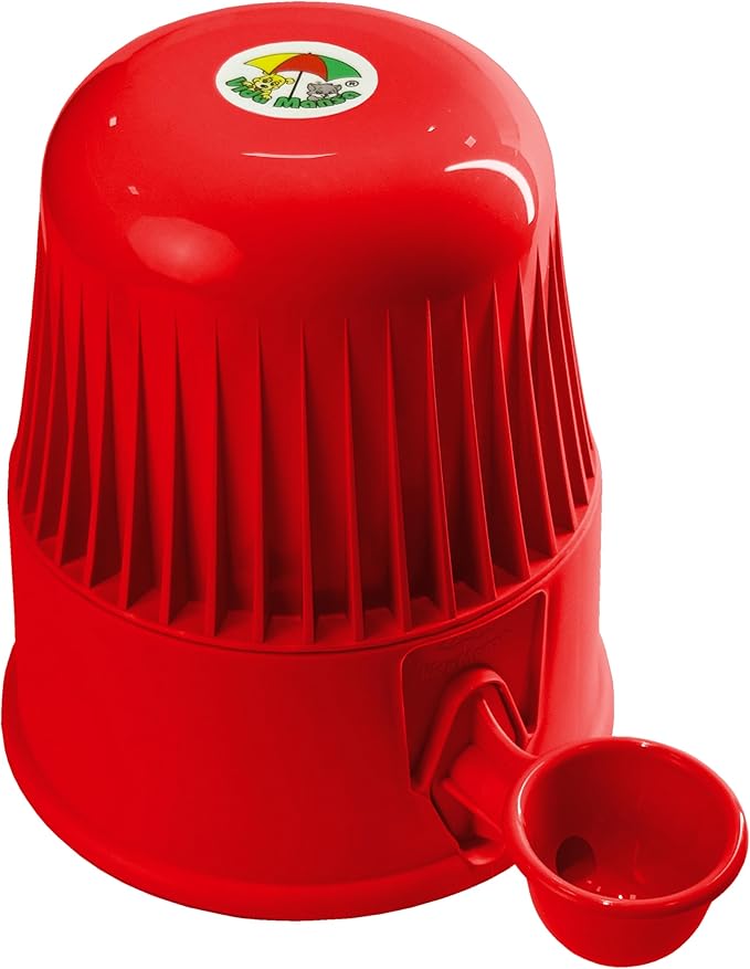 Pet Water Dispenser for Dogs and Cats, 67.6 oz – Gravity-Fed Water Bowl for Clean Drinking, Prevents Wet Fur, BPA-Free Polypropylene, Vida Mansa (Opaque Red)