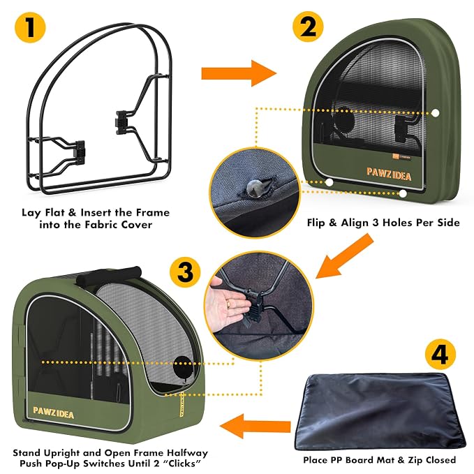 PAWZIDEA 3-in-1 Large Dog Stroller with Detachable Carrier, 45% Extra Tall | Dog Crate Car Travel for 2 Medium Dogs Sit Upright, Foldable Jogger Pet Stroller All-Terrain, Adjustable Handle, Up to 100lbs