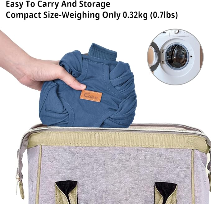 Swaddle Dog Sling Carrier for Small Dogs, Front Pet Sling Carrier Chest,Hands Free Adjustable Cat Sling Carrier Soft Cotton Reducing Pain Puppy Sling Carrier for Small Pet Up to 10lb (Blue)
