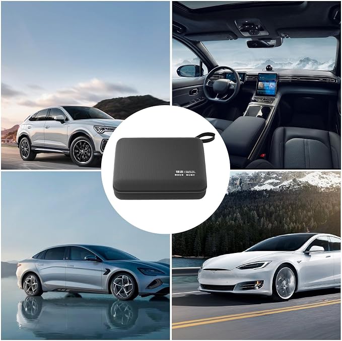 Car Vacuum Cleaner Storage Bag, Eva Storage Bag, Pet Hair Vacuum Organizer, Portable Auto Vacuum Storage Case for Your Car Vacuum Cleaner, Inflatable Pump, Earphone Cable and Sunglasses