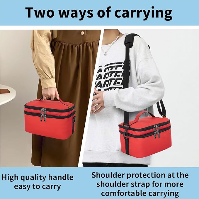 2 Layers Medicine Organizer Bag with Portable Pouch, Pill Bottle Organizer | Lockable Medical Travel Case for Pills, Vitamin, Medical Supplies
