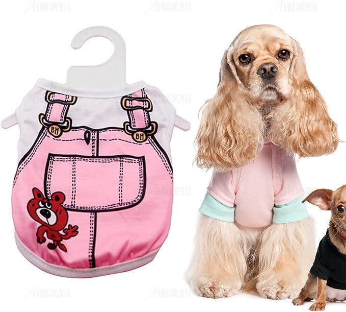 AUEAR, 10 Pack Plastic Pet Clothes Rack Hangers for Dog Puppy Cat