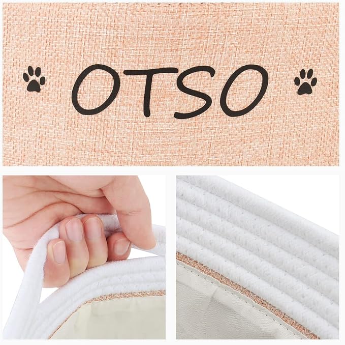 Personalized Dog Toy Storage Basket Bin - Collapsible Customized Pet's Name Round Storage, Box Organizer for Dog Toys、Clothing、Apparel & Accessories (Yellow+Khaki)